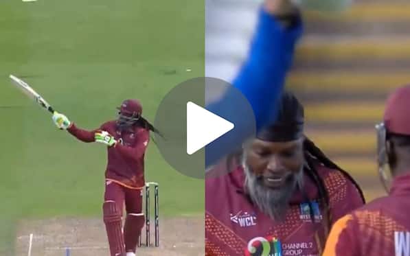 [Watch] Chris Gayle Does A Pant; Smashes A One-Handed Six For West Indies In WCL 2024